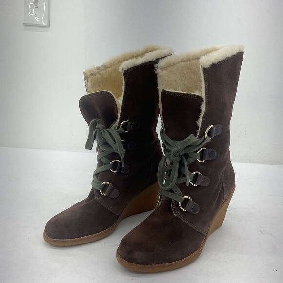 Cole Haan Suede Brown Boots, go winter! - Picture 2 of 5
